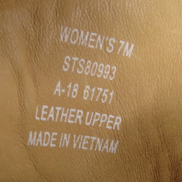 Sperry Top Sider Vivienne Lia Leather Sandals Lace Up Block Heel Size 7 - Picture 9 of 9